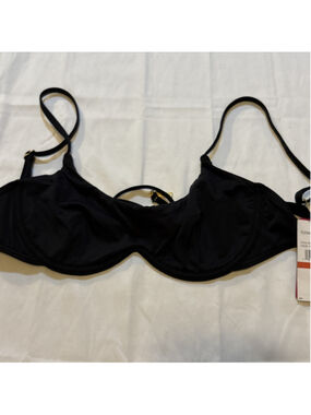 vince camuto black bikini top Med